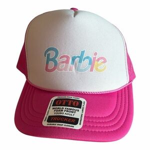 OTTO Pink and White Kids Barbie Trucker Hat